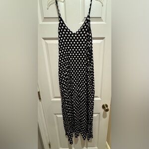Polka Dot Black and White Women's Dress